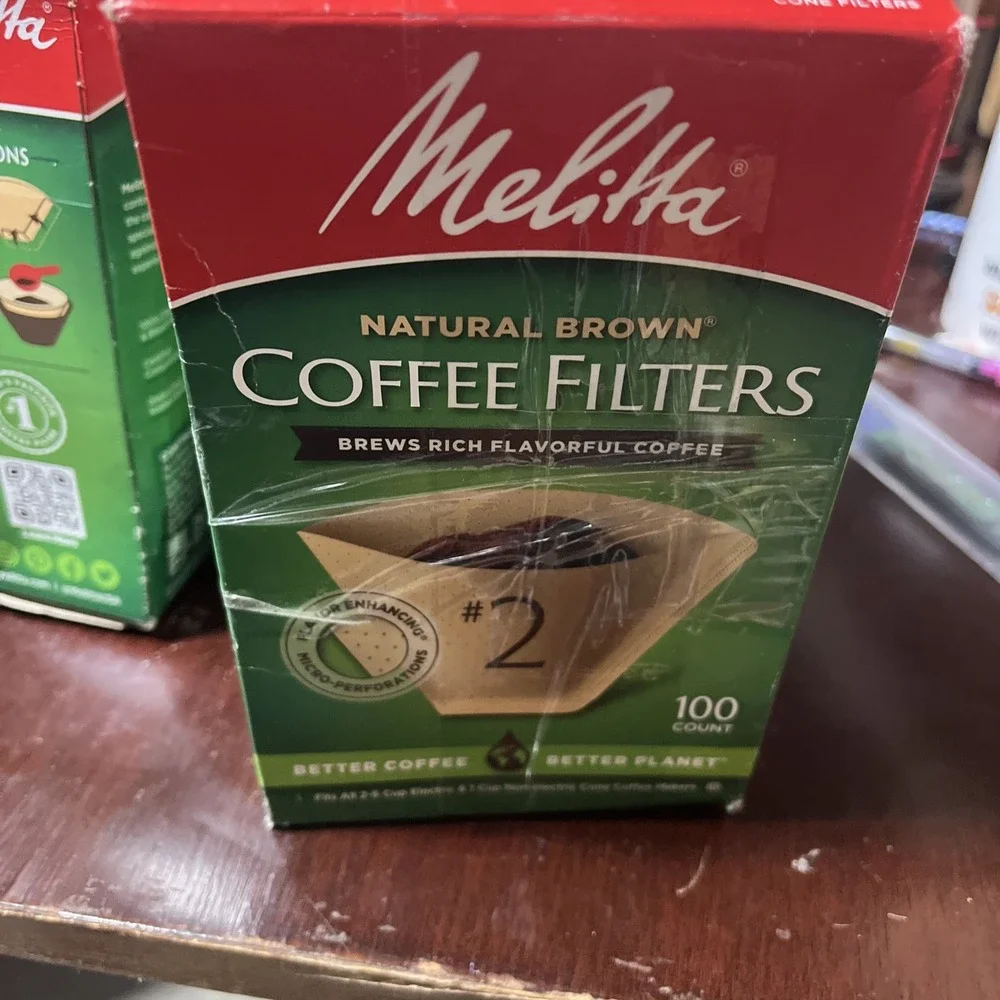 3 PACK‎ - Melitta #2 Natural Brown Cone Coffee Filters 100 Count Each/300 Total!